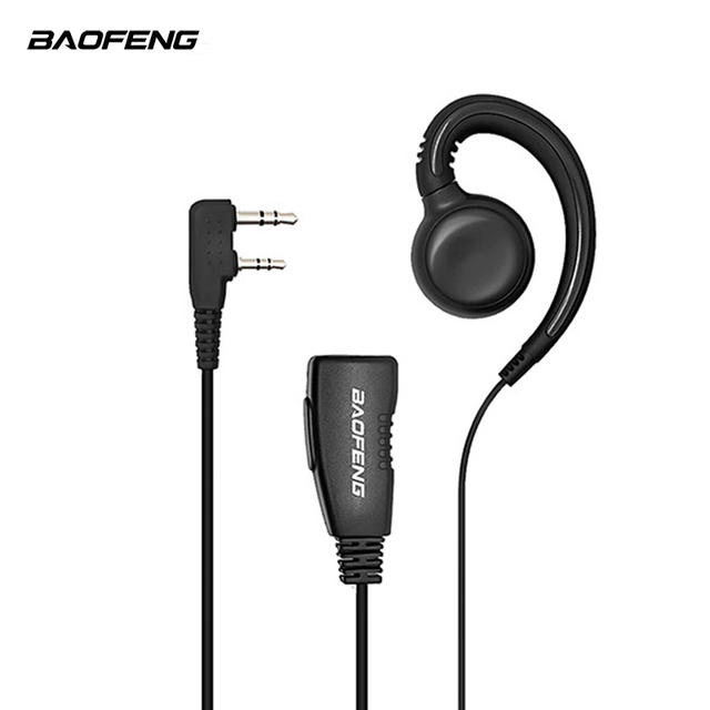 Premium Baofeng Walkie Talkie Anti-interference G-Shape Over-Ear Headset 1.2m Cord Compatible All Baofeng K-Port Interface