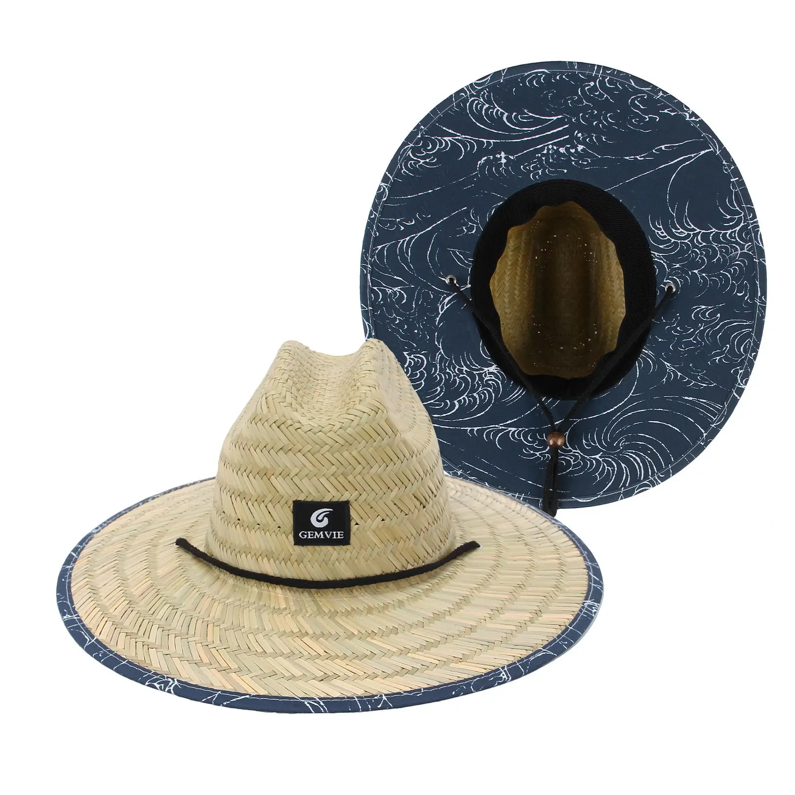 2022 שמשייה קיץ כובעי קש מצילים טבעיים תיקון לוגו מותאם אישית כובע קש ספארי גלישה