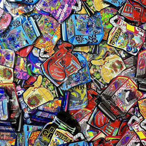 Çocuklara Dayanıklı Mylar Poşet 3.5g Sakızlı Yiyecek Ambalajı Boş Yiyecek Poşeti Kokuyu Geçirmeyen Geri Dönüştürülmüş Düzensiz Şekilli Plastik Poşet - Product Image 1
