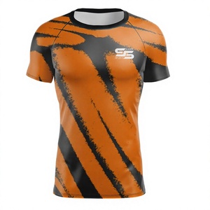 เสื้อบีบอัด MMA BJJ แขนสั้นออกแบบเองได้ชุดป้องกันผื่น - Product Image 1