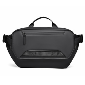 Sac bandoulière messager homme grande capacité en PU imperméable, nouveau style, avec logo personnalisé, pour voyageur urbain - Product Image 3