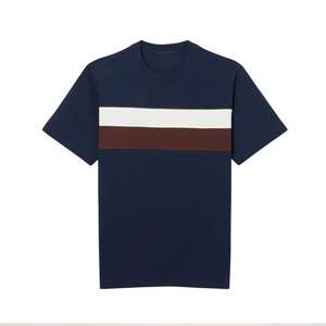T-shirt Homme Confortable Sans Étiquette Color Block avec Col Sans Couture, Conception Douce pour Peaux Sensibles, Usage Quotidien, Panneaux Contrastants Audacieux - Product Image 1