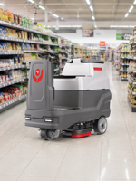 CleanHorse ARES700 24V Mesin Penggosok Lantai Otomatis dengan Squeegee 1000mm untuk Restoran, Terowongan, Sekolah