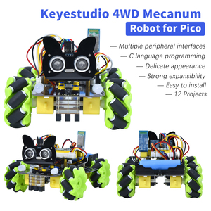 Tốt nhất người bán keyestudio 12 dự án 4WD mecanum robot xe <span class=keywords><strong>Kit</strong></span> <span class=keywords><strong>Robotics</strong></span> Bộ dụng cụ cho trẻ em mã hóa Starter cho Raspberry Pi Pico - Product Image 2