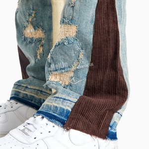 Pantalones Vaqueros Casuales de Alta Calidad para Hombre, Diseño Personalizado OEM, Estilo Vintage Desgastado, Corte Acampanado - Product Image 6