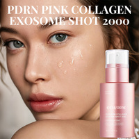 Sérum liquide booster cutané coréen à base d'exosomes de collagène rose PDRN, de spicules d'ADN de saumon, pour le soin des pores et la texture de la peau, marque privée