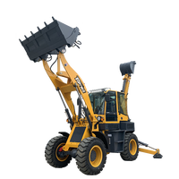 Vente flash TOPONE Chargeur frontal de tracteur robuste Chargeur rétrocaveuse TBL40-28 4WD Diesel Chargeur compact excavateur