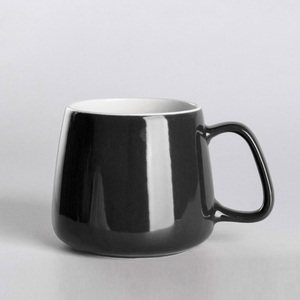 Taza de Café de Porcelana Barata al por Mayor de 400 ml, con Logotipo Personalizado Impreso, Estilo Barriga Grande, Negra, Regalo Promocional, Apta para Lavavajillas y <span class=keywords><strong>Microondas</strong></span> - Product Image 1