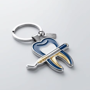 Llavero de metal con forma de diente esmaltado, grabado de nombre personalizado, nuevo diseño, recuerdo <span class=keywords><strong>para</strong></span> dentistas y pacientes - Product Image 2