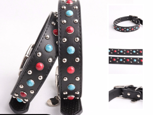 JXANRY-Collar de Piel Auténtica para Mascotas, Accesorio Acolchado con Remaches, Diseño Sólido, Decoración Directa de Fábrica para Perros Medianos y Grandes - Product Image 6