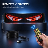 Panneau d'affichage LED flexible pour voiture, effet œil de démon, avec USB, Bluetooth, application mobile, télécommande, écran à motifs personnalisables pour la décoration du pare-brise