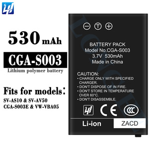 Nueva batería de repuesto CGA-S003 de 530mAh para <span class=keywords><strong>Panasonic</strong></span> SV-AS10 SV-AV50 CGA-S003E VW-VBA05 - Product Image 2