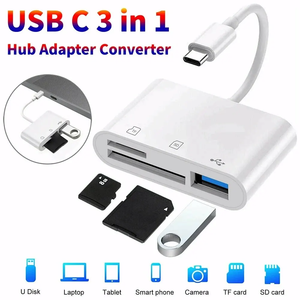 3 in 1USB 2.0 Card <strong>Reader</strong> Adapter <strong>Type</strong> <strong>C</strong> to SD TF Memory Card <strong>Reader</strong> USB <strong>Type</strong> <strong>C</strong> OTG Converter for Huawei Samsung Phone Tablet - Product Image 6