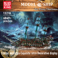 Mould King 13218 Barco Pirata El Holandés Volador, Juego de Bloques de Construcción de Modelos, Ladrillos MOC Creativos, Juguetes, Regalo de Navidad