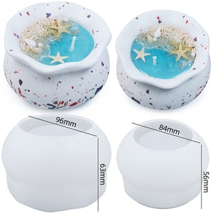 DM777 maceta cemento silicona molde hormigón yeso vela tarro soporte moldes para jarrón decorativo - Product Image 1