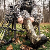 Bottes de chasse imperméables antidérapantes résistantes à l'usure pour l'extérieur, bottes camouflage, bottes pour hommes, chaussures de chasse pour la randonnée et la chasse