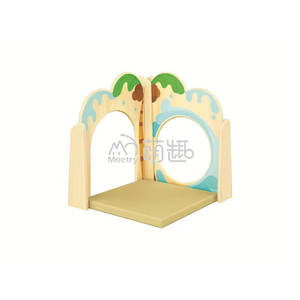 Centre d'activités en bois Moetry pour nourrissons et tout-petits Meubles de jeux sensoriels avec tunnel à ramper et tapis en mousse souple pour garderies - Product Image 3
