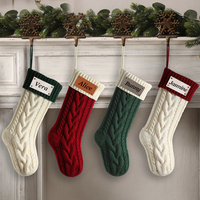 Chaussettes de Noël en similicuir vierges de 46 cm pour décorations d'arbre de Noël, cadeaux de Noël, personnalisables au laser, vente en gros