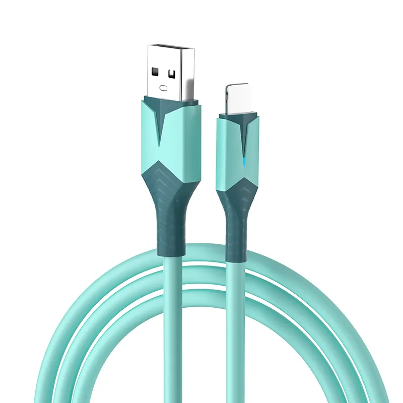 The Latest Appearance With Lights Support Customization Ios Mobile Phone Cable Blue Usb Charge Cable For Iphone 14
