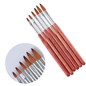 FX-T135 Nail Art Tool Set 6pcs/set Wood Rod Nail Pen Multi-functional Beauty Brushes Nail Coloring Brush