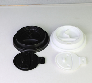 Tapas Redondas de Plástico para Vasos de Café, Tapas Desechables para Botellas con Ranura para Pajita, para Envasado de Bebidas - Product Image 1