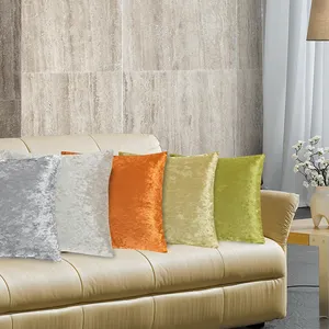 奢华颜色橙色灰色卵石绿色靠垫套，用于45X45cm厘米方形房间沙发装饰枕套