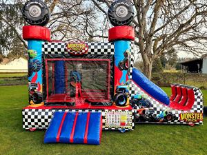 Kommerzielle Monster Truck Kleinkind Mini Infla table Bounce House Combo Kinder Indoor aufblasbare Türsteher Spring burg - Product Image 5