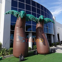 Modèle de cocotier gonflable géant, palmier gonflable, plantes gonflables pour la décoration d'activités commerciales en bord de mer