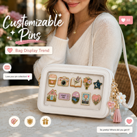 Broches en émail personnalisées, badges en métal, épingles de revers, broches en émail dur, design mignon et esthétique (café, appareil photo, livre, fleur), pour la décoration de sacs à dos, sacs et comme cadeau