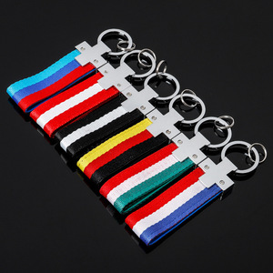 <span class=keywords><strong>Porte</strong></span>-clés en corde tressée avec design drapeau M pour <span class=keywords><strong>Mercedes</strong></span>, bande en nylon S Line Allemagne, logo personnalisé, <span class=keywords><strong>cuir</strong></span> écologique, alliage de haute qualité - Product Image 5