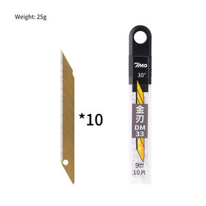30 °   Lames dorées 10 pièces, lames de précision tranchantes pour découpe de film, lames en acier allié <span class=keywords><strong>SK2</strong></span> pour l'application de vinyle de covering automobile - Product Image 5