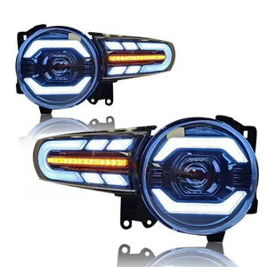 HOSI factory price Auto Parts modified car accessories Smoked Led headLamp Lights For toyota Fj Cruiser 2007 - 2017