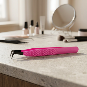 Pinzas de Precisión para Pestañas de Acero Inoxidable, Punta Curva, Color Rosa, para Aplicación de Extensiones de Pestañas, Herramientas de Belleza - Product Image 4