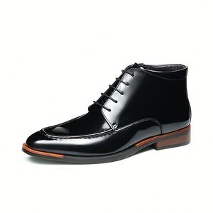 Chaussures décontractées de printemps-été pour hommes, style britannique, à bout carré, Derby à lacets, semelles antidérapantes et respirantes - Product Image 4