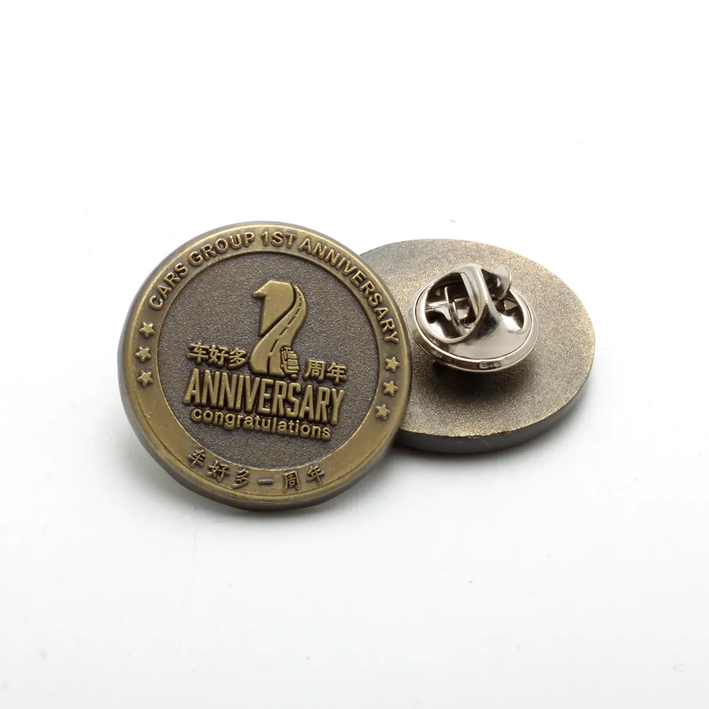 Wholesale manufacturer Custom cheap metal name logo soft hard enamel pop button pin lapel badge