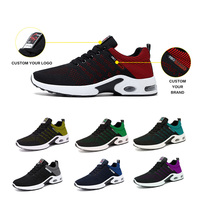Maille respirante tissée pour chaussures de course à lacets, absorption des chocs, légères, pour la course à pied, la marche, les chaussures de course pour hommes, vente en gros
