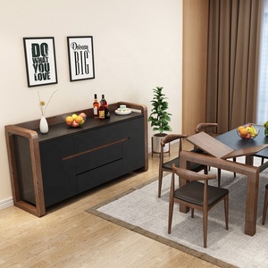 Hot Sale Luxury Furniture Living Room Big Size <strong>Black</strong> Storage Wood <strong>Sideboard</strong> Kitchen <strong>Cabinet</strong> - Product Image 3