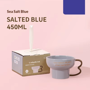 Vente en gros de tasses à café en céramique colorées de 45 ml, style français pour couple, style luxe léger, grande capacité pour le bureau, la maison et les cafés - Product Image 4