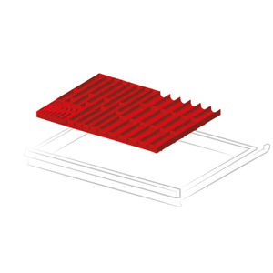 Set of 52 <b>dividers</b> for Fami Gear Garage <b>drawers</b>, front 50-300mm, 36x27EH - Product Image 1