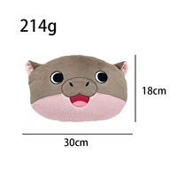 Vente transfrontalière en liquidation : Peluche Moo Deng Hippopotame Thaï Kachu, jouet en peluche super doux avec rembourrage en coton PP, 31-50 cm, anti-stress