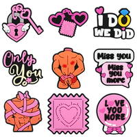 Valentijnsdag Clog Charms Perzik Decoratie Accessoires Valentijn Liefdesgeschenk Schoen Charms PVC Valentijnsdag Schoen Charms voor Clogs