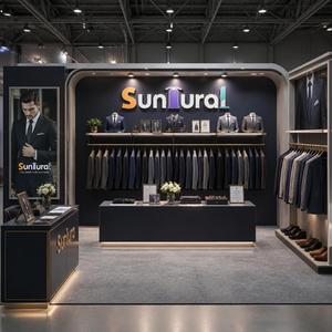 Expositor Minimalista de Tela Tensada <span class=keywords><strong>para</strong></span> Marca de Ropa Masculina |   Sublimación de Tintes Resistentes a las Arrugas |   Stand Portátil de 3x3m - Product Image 4