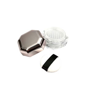 Caja de Polvo Cosmético Transparente Octogonal de 8g, Color Oro Rosa, Estilo <span class=keywords><strong>Rihanna</strong></span>, Portátil, con Esponja, Subcaja para Muestras - Product Image 2