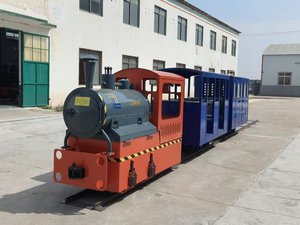 Train électrique touristique sur rail étroit de style industriel rétro, personnalisable de 1,5 à 8 tonnes, avec wagons ouverts/fermés, pour parcs miniers et sites touristiques - Product Image 4