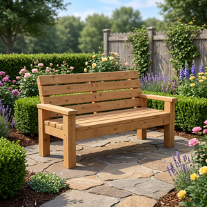 Banc d'extérieur en teck massif de qualité supérieure, 2 places, planches épaisses, canapé de jardin, chaise de patio - Product Image 2