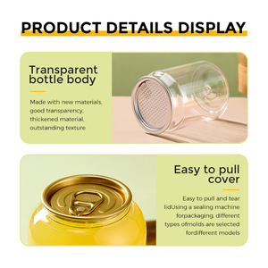 Bouteilles en plastique pour jus avec bouchons, gobelets réutilisables pour café glacé, contenants transparents pour boissons compatibles avec les scelleuses automatiques de gobelets - Product Image 4