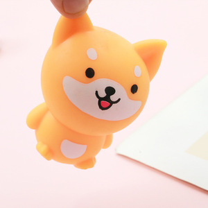 Juguete Antiestrés de TPR con Forma de Animal de Dibujos Animados, Shiba Inu, Relleno de Harina, de Rebote Lento, para Niños y Adultos, Venta al Por Mayor - Product Image 3
