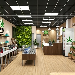 Custom Full Vision Showcase Smoke Shop Decoration Wholesale Dispensary Store Fixtures Showcase Hookah Display Stand - Product Image 1