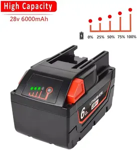 Replacement Battery Replacement Battery 28V 4.0Ah 5.0Ah 6.0Ah Li-ion Battery Rechargeable Power Tool Battery For Milwaukees M28