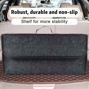 Sac de rangement pliable haute capacité pour voiture, design moderne, en plastique PET, organisateur de coffre, sac de rangement pour voiture - Product Image 3